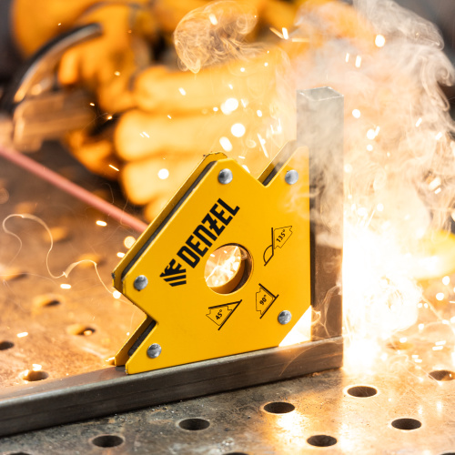 Фиксатор магнитный для сварочных работ, усилие 50 Lb Denzel по ценам производителя в Москве с доставкой по всей России