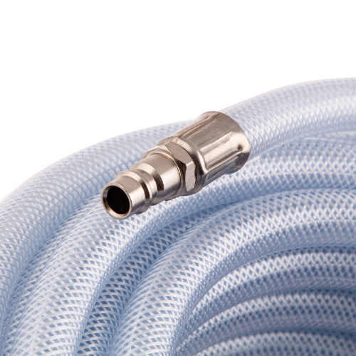 Шланг пневматический ПВХ, 10 x 16 мм, 18 бар, армированный, прозрачный, быстросъемное соединение, 30 м Stels по ценам производителя в Москве с доставкой по всей России