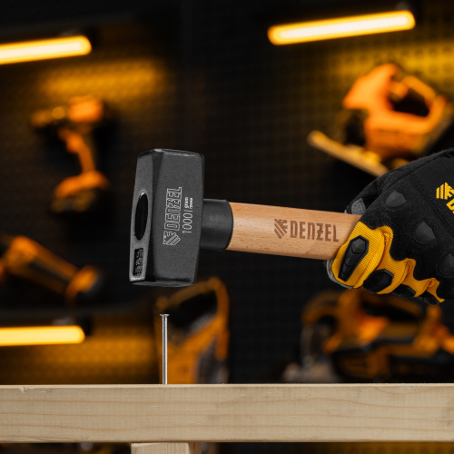Кувалда, 1000 г, кованая головка, буковая рукоятка Denzel по ценам производителя в Москве с доставкой по всей России