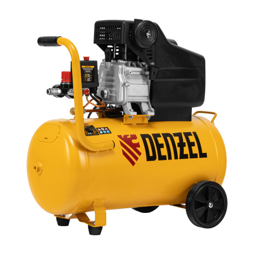 Компрессор воздушный, прямой привод DC1500/50, 1.5 кВт, 50 литров, 220 л/мин Denzel по ценам производителя в Москве с доставкой по всей России