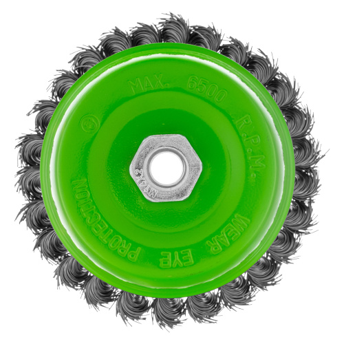 Щетка для УШМ, 125 мм, М14, "чашка", крученая металлическая проволока Сибртех по ценам производителя в Москве с доставкой по всей России