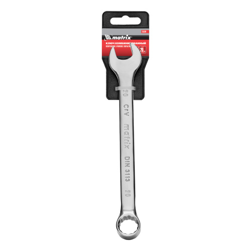 Ключ комбинированный, 20 мм, CrV, полированный хром Matrix по ценам производителя в Москве с доставкой по всей России