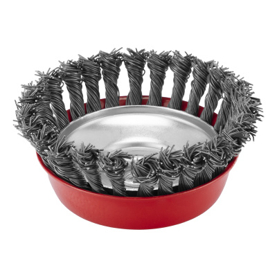 Щетка для УШМ, 125 мм, М14, "чашка", крученая проволока 0.8 мм Matrix по ценам производителя в Москве с доставкой по всей России