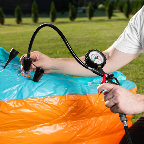 Компрессор воздушный DL1100 1.1 кВт, 180 л/мин, с набором аксессуаров Denzel по ценам производителя в Москве с доставкой по всей России