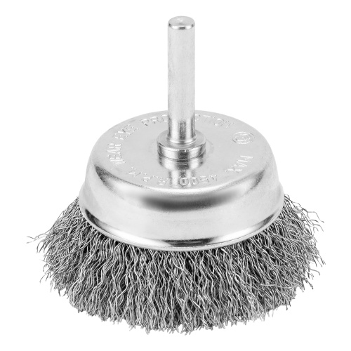 Щетка для дрели, 65 мм, "чашка" со шпилькой, витая проволока Сибртех по ценам производителя в Москве с доставкой по всей России