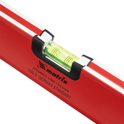 Уровень алюминиевый, 1000 мм, 3 глазка, ударопрочные заглушки, двухкомпонентные ручки Matrix ProFI по ценам производителя в Москве с доставкой по всей России