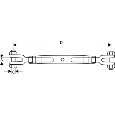 Талреп вилка - вилка DIN 1478, М8 по ценам производителя в Москве с доставкой по всей России