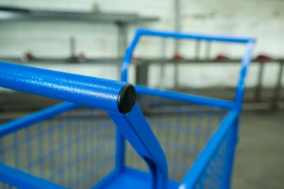 Тележка платформенная TOR ТП-2С (600х900) с бортами из сетки и двумя ручками (колеса 160 мм) по ценам производителя в Москве с доставкой по всей России